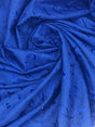 Royal Medium Eyelet Polyester Cotton Fabric - Royal Blue, Small Eyelets, 41"-42" Width