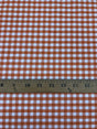 1/4" Orange Gingham Checkered Poly Cotton Fabric - Orange Gingham Checkered, 58/59" Width