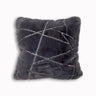 Golden Faux Fur Glow Fluffy Pillow with Shimmery Foil Illuminating Effect