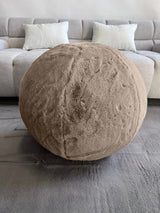 1 Count Luxury Faux Chinchilla Yoga Ball Exercise Chair with Washable Cover 75" width