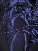 Navy Stretch Velvet Fabric - Navy, 58"-60" Width (1 Yard)