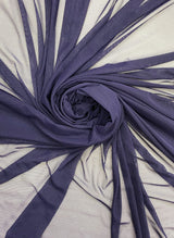 Power Mesh Nylon Spandex Fabric - Navy, Sheer Mesh, 60" Width (1 Yard)