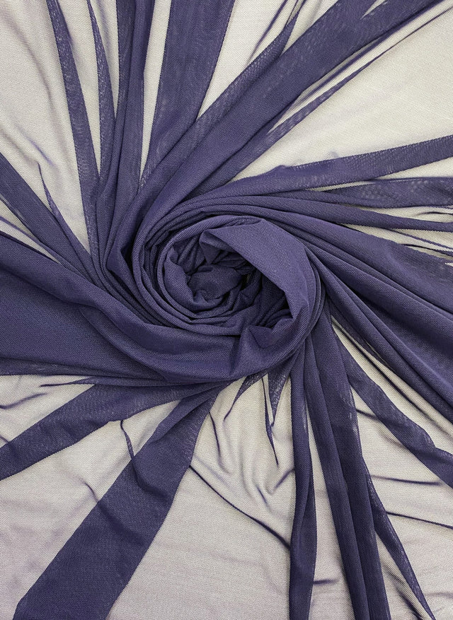 Power Mesh Nylon Spandex Fabric - Navy, Sheer Mesh, 60" Width (1 Yard)