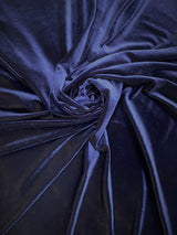 Navy Stretch Velvet Fabric - Navy, 58"-60" Width (1 Yard)