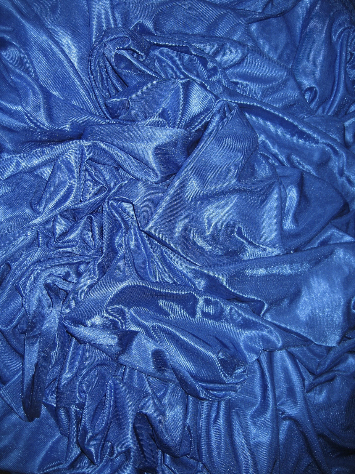 Low Stretch Royal Blue Polyester Fabric - Royal Blue, 40 Denier Tricot, 108"-120" Width (1 Yard)