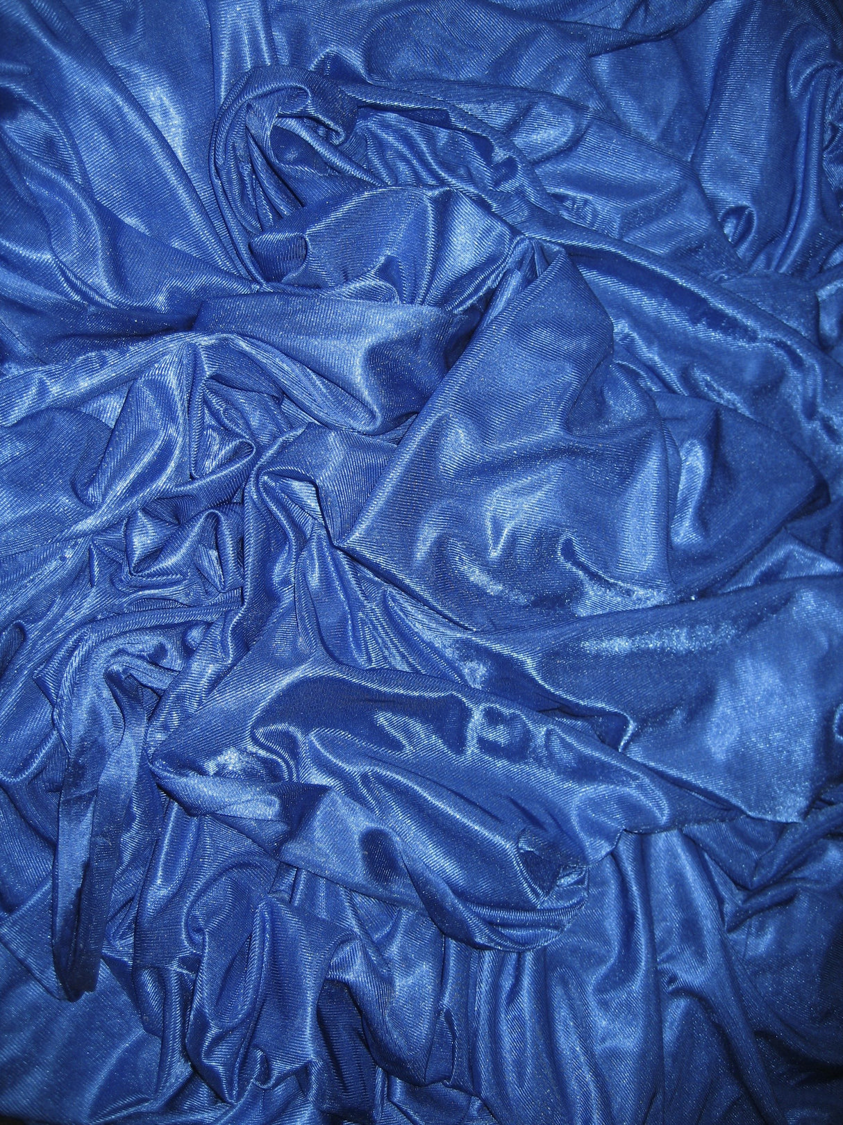 1 Yard Royal Blue Tricot Fabric Low Stretch Polyester For Aerial Use Crafts 108/120 Inch Wide