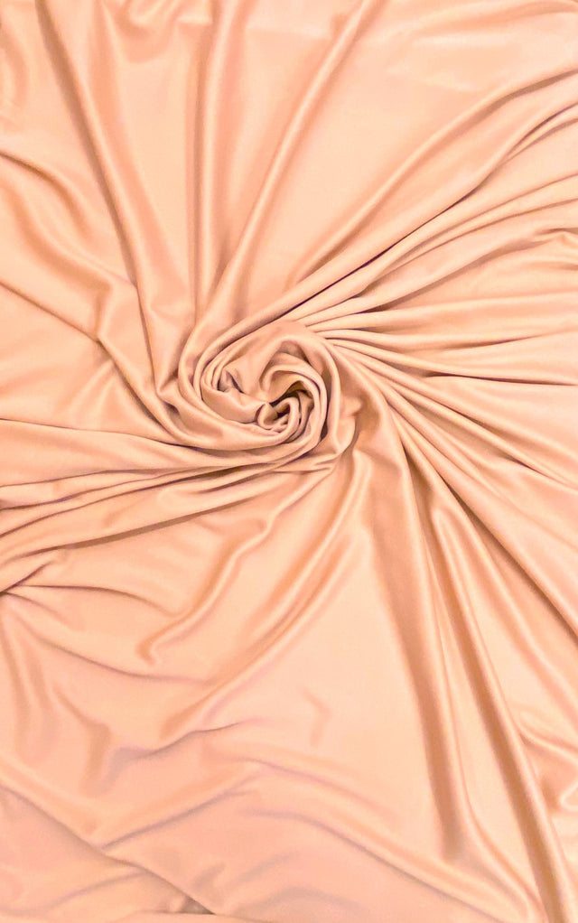 Stretch Lining Polyester Fabric - Nude, Matte Soft, 60" Width