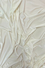 Off White Stretch Velvet Fabric - Off White, 58"-60" Width