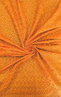 Heavy Eyelet Orange Polyester Cotton Fabric - Floral Embroidery, Orange, 41"-42" Width