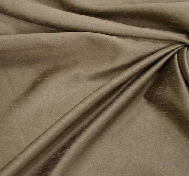 Oscar Shantung Two Tone Nylon Polyester Fabric - Black Taupe, 58/60" Width