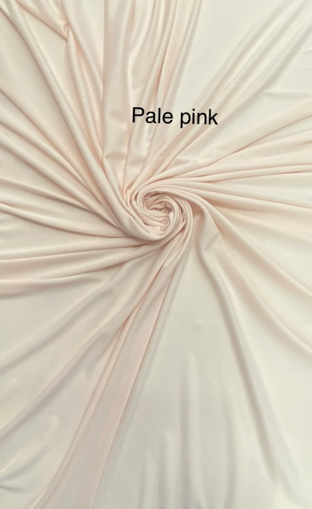 Stretch Lining Polyester Fabric - Pale Pink, Matte Soft, 60" Width (1 Yard)