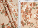 1 Yard Cozy Floral Double Knit Fabric Polyester Rayon Spandex Blend 56/57 Inch Medium Weight Stretch