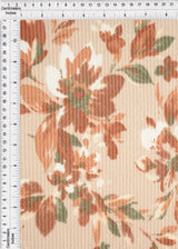 1 Yard Cozy Floral Double Knit Fabric Polyester Rayon Spandex Blend 56/57 Inch Medium Weight Stretch