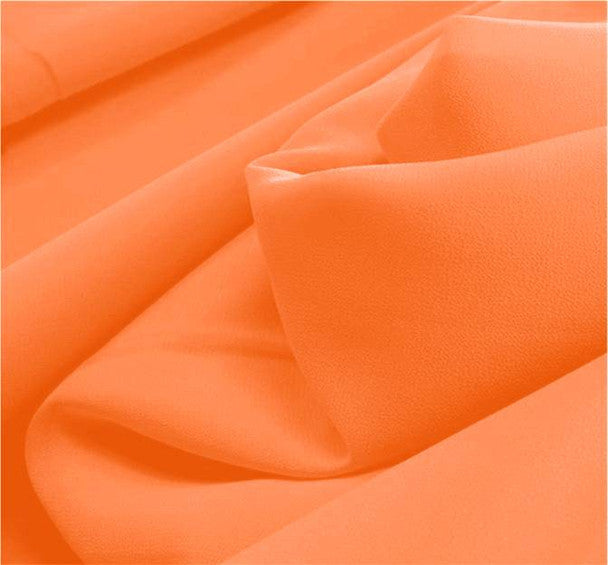 1 Yard Pebble Georgette Orange Fabric, 100% Polyester, 58/60” Wide, Lightweight & Flowing for Apparel & Decor