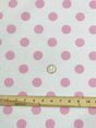 Pink Dots White Poly Cotton Fabric - White With Pink Dots, 59/60" Width (1 Yard)