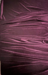 Plum Stretch Velvet Fabric - Plum, 58"-60" Width (1 Yard)