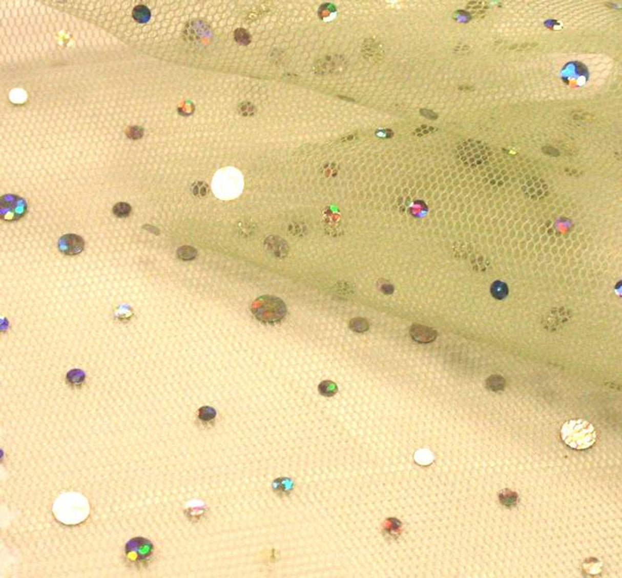 1 Yard Lime Holographic Poly Mesh Fabric 58/60" Wide Sheer Polyester for Party Decor