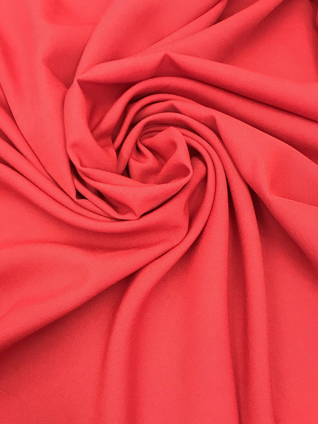 Poly Poplin Polyester Fabric - Red, 59/60" Width (1 Yard)