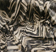 Poly Spandex 1D363 White/Brown With Silver Foil Fabric - White/Brown, Silver Foil, 58/60" Width