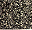 Wool Peach Polyester Fabric - Black/Ivory Print, 58/60" Width