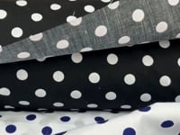 1 Yard Small Polka Dot Poly Cotton Fabric Multi Color for Apparel Crafts 60 Inch Width