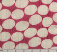 Crinkled Voile Dot Print 100 Percent Polyester Fabric - Fuschia/White Dot Print, 48/50" Width (1 Yard)