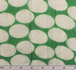 Crinkled Voile Dot Print 100 Percent Polyester Fabric - Green/White Dot Print, 48/50" Width (1 Yard)