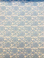 Baby Blue Rachelle Lace Polyester Fabric - Sheer Floral Lace, Baby Blue, 58/60" Width (1 Yard)
