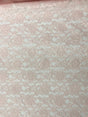 Blush Rachelle Lace Polyester Fabric - Sheer Floral Lace, Blush, 58/60" Wide