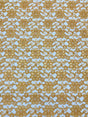 Gold Rachelle Lace Polyester Fabric - Sheer Floral Lace, Gold, 58/60" Wide (1 Yard)