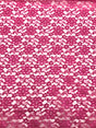 Hot Pink Rachelle Lace Polyester Fabric - Sheer Floral Lace, Hot Pink, 58/60" Wide