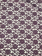 Plum Rachelle Lace Polyester Fabric - Sheer Floral Lace, Plum, 58/60" Wide (1 Yard)