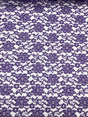 Purple Rachelle Lace Polyester Fabric - Sheer Floral Lace, Purple, 58/60" Wide (1 Yard)
