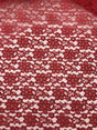 Red Rachelle Lace Polyester Fabric - Sheer Floral Lace, Red, 58/60" Wide (1 Yard)