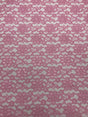Rose Pink Rachelle Lace Polyester Fabric - Sheer Floral Lace, 58/60" Wide