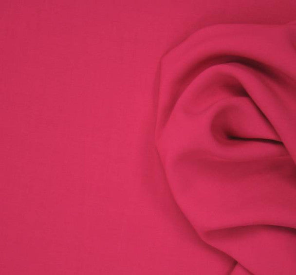 1 Yard Rayon Challis Hot Pink Woven Fabric, 57/58? Wide 100% Rayon