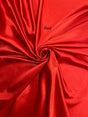 Crepe Satin Polyester Fabric - Red, Shiny, 58" Width (1 Yard)