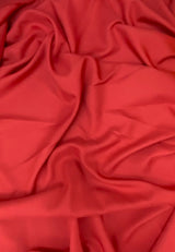 Gabardine Polyester Fabric - Red, 59/60" Width (1 Yard)