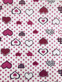 Red Hearts Poly Cotton Fabric - Red Hearts Print, 59/60" Width