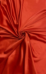 Crepe Satin Polyester Fabric - Red, Shiny, 58" Width (1 Yard)