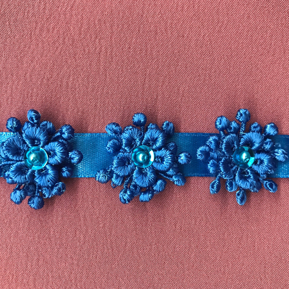 1 Yard Beaded 3D Guipure Floral Lace Trimming on Ribbon | 1" Wide | Elegant Trim for Bridal, Formal & Dancewear