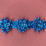 1 Yard Beaded 3D Guipure Floral Lace Trimming on Ribbon | 1" Wide | Elegant Trim for Bridal, Formal & Dancewear