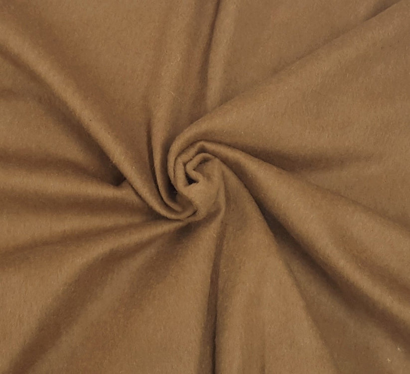 1 Yard Lt. Brown Woven Wool Fabric Offers a Warm, Natural Hue Combined With the Softness