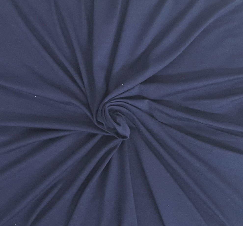 1 Yard Peacoat Rayon Spandex Jersey Fabric Soft Stretch Knit Material For Garment Making And Crafting