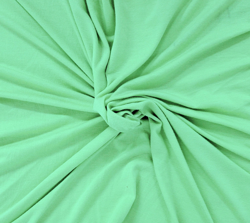 1 Yard Mint Splash Modal Spandex Jersey Knit Fabric Soft Stretch Lightweight