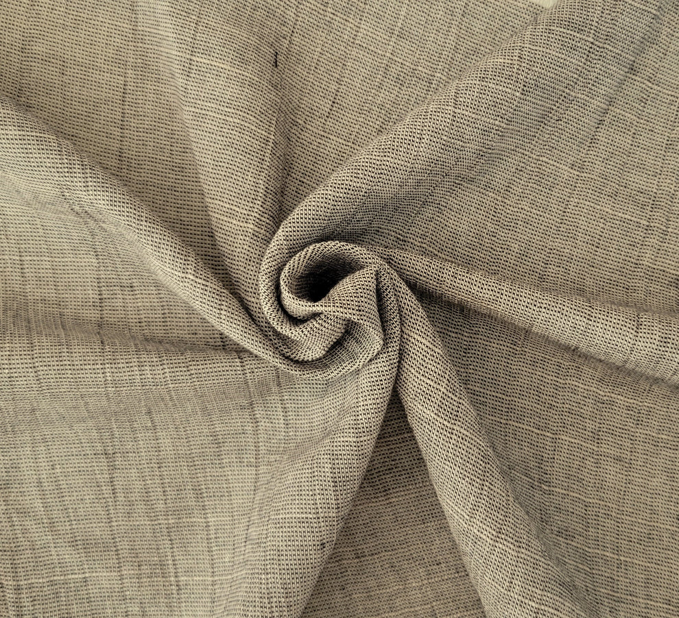 1 Yard Crinkle Woven Linen Rayon Yarn Dye Fabric Black White Taupe for Tops Dresses Crafts