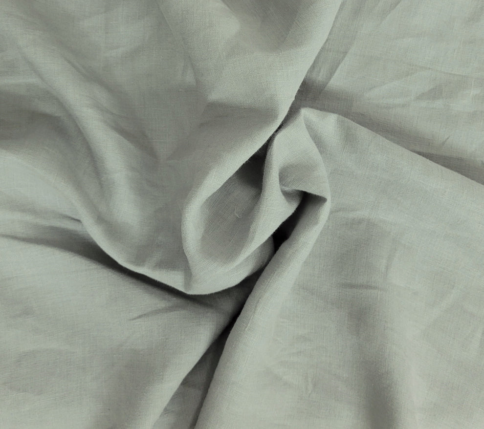 1 Yard Gray Woven Linen Fabric Breathable Lightweight Material for Apparel and Home Decor