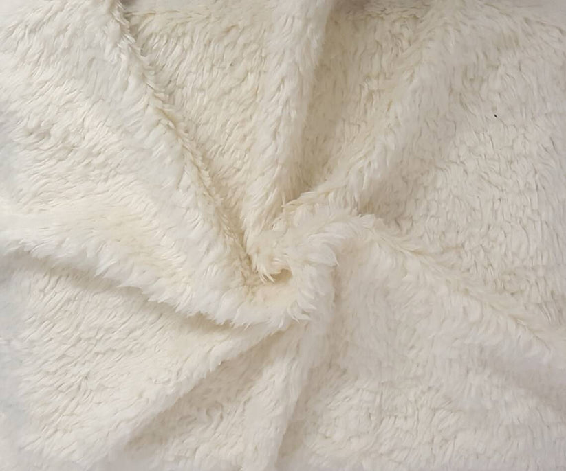 1 Yard Off White Faux Fur Plush Fabric a Soft, Dense Pile That Mimics The Took.