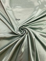 Crepe Satin Polyester Fabric - Sage, 58" Width (1 Yard)