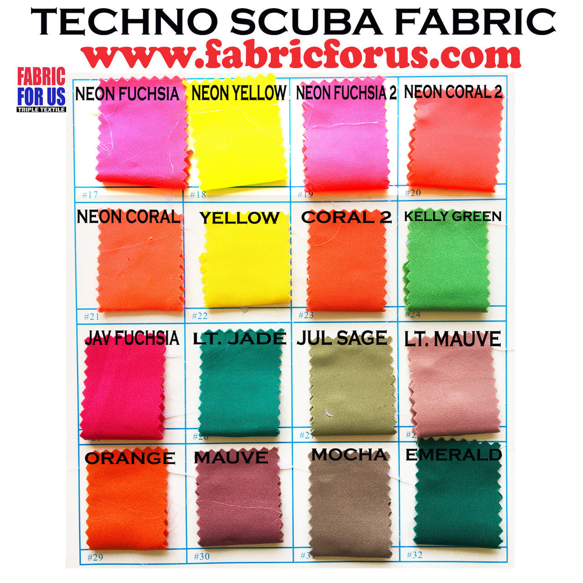 Techno Scuba Fabric - Brick, Rust, Teal, Mustard, Olive, Taupe, Magenta, Coco, Red, Royal, Camel, Navy, Wine, Hunter Green, Burgundy, Ruby, 58"/60" Width